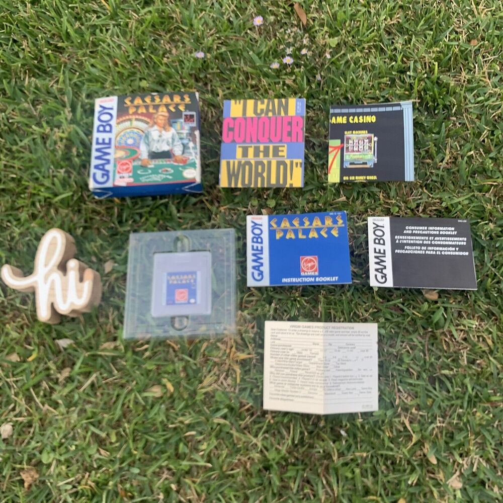 Caesars Palace Game Boy Game Complete in Box With All Inserts Vintage 1991